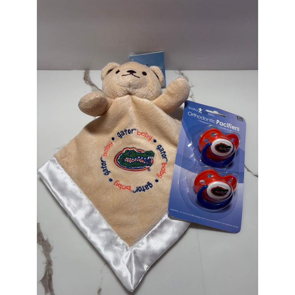 Florida Gators Baby‎ Fanatic Security Blanket and Orthodontic Pacifier Set NEW